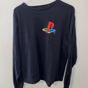 Sony Playstation Black Long Sleeve Shirt Size Large